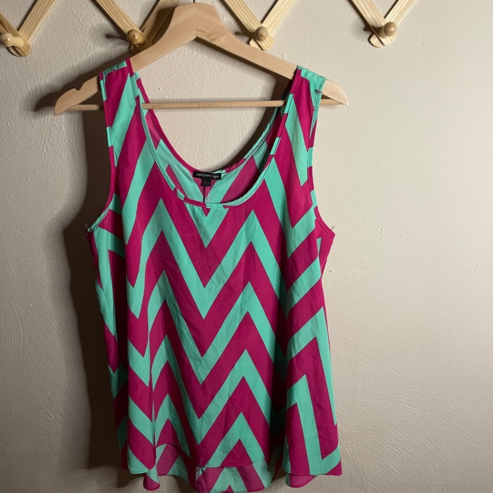 Fun neon chevron tank
